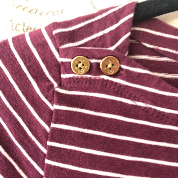 J. Crew Brand new maroon with white stripes. - Picture 2 of 4